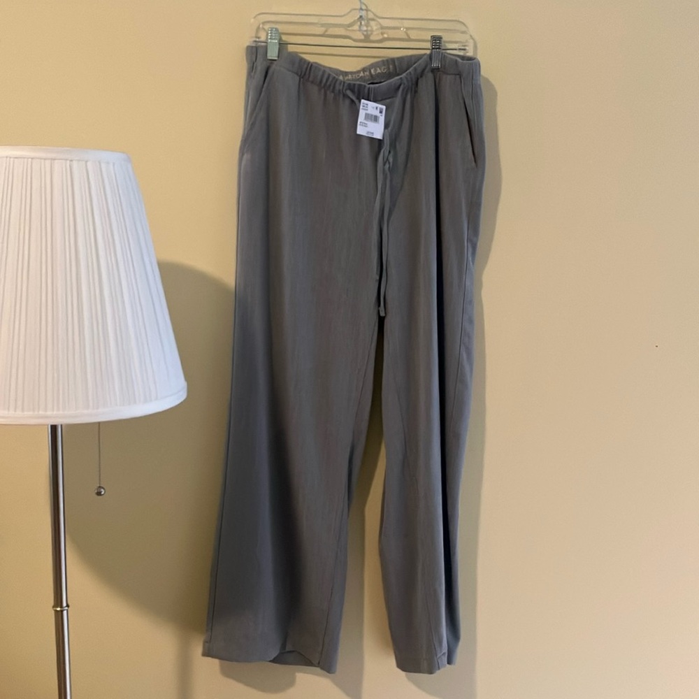 AE Pinstriped Pants NWT Size Medium Ahort Length